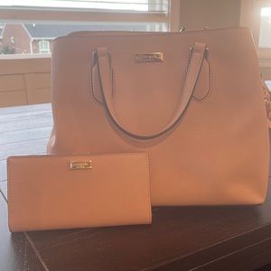 Kate spade purse and matching wallet, blush pink. Excellent condition